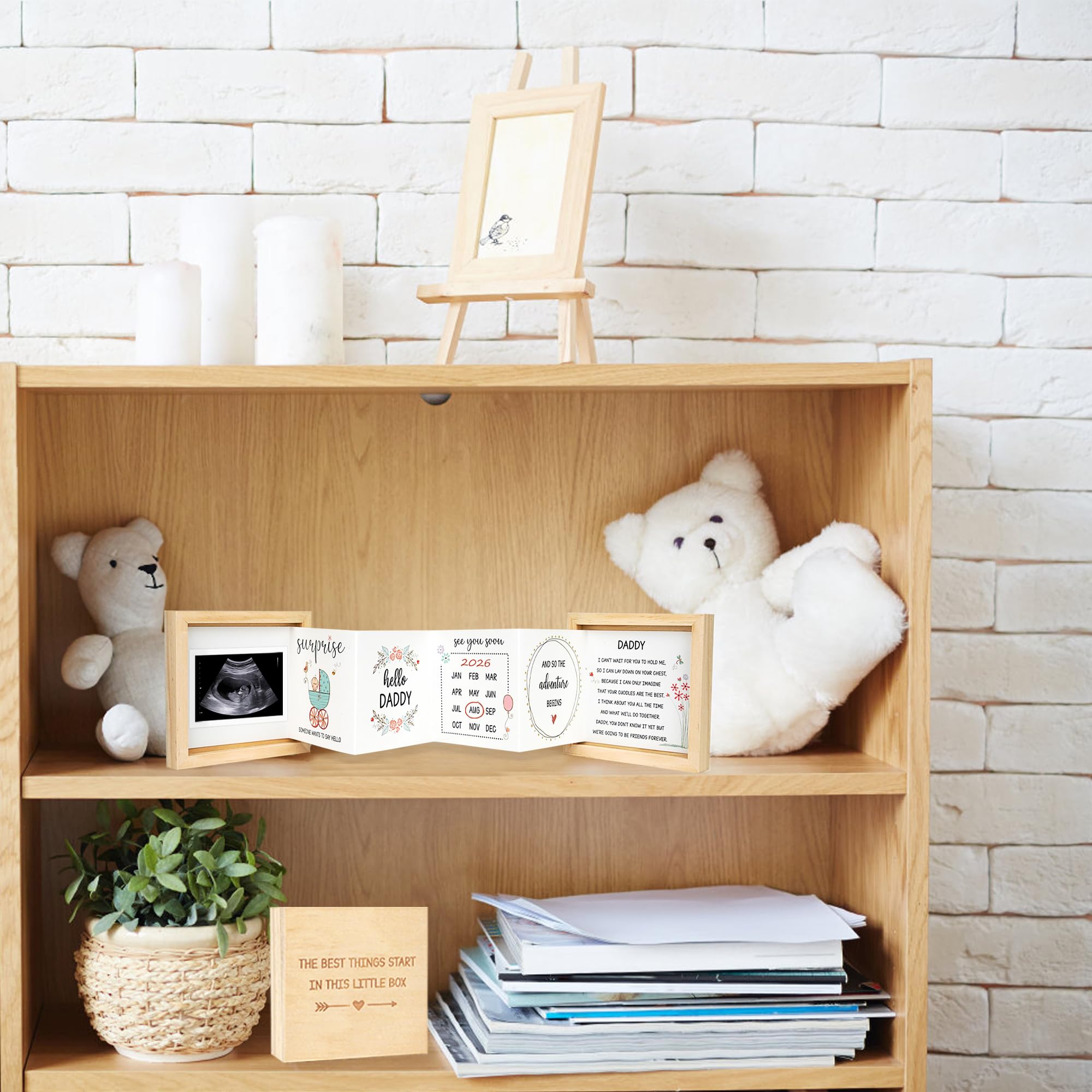 Blinking Stars sonogram photo insert, easy to mount a precious image
