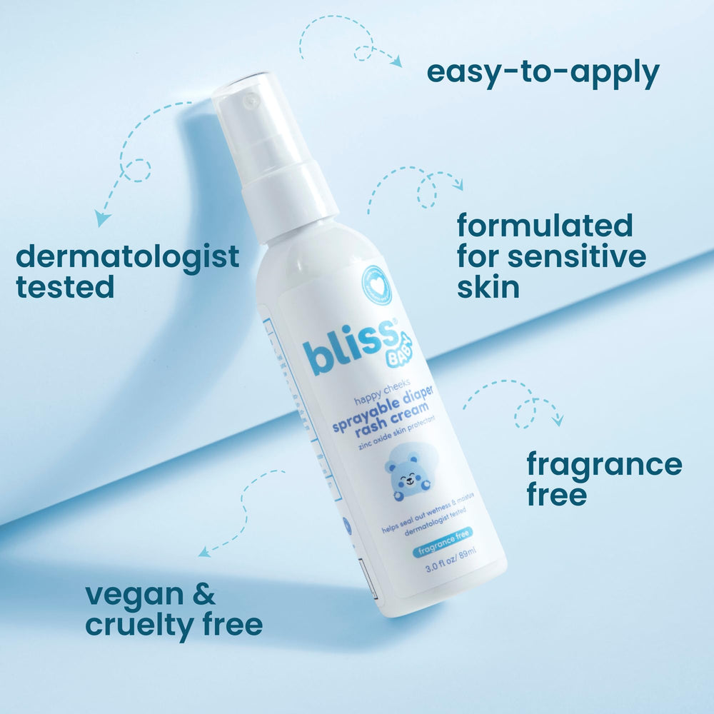 Bliss diaper rash spray bedtime use shows ideal nightly protection