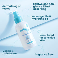 Bliss Baby Oil fragrance-free formula ideal for sensitive skin