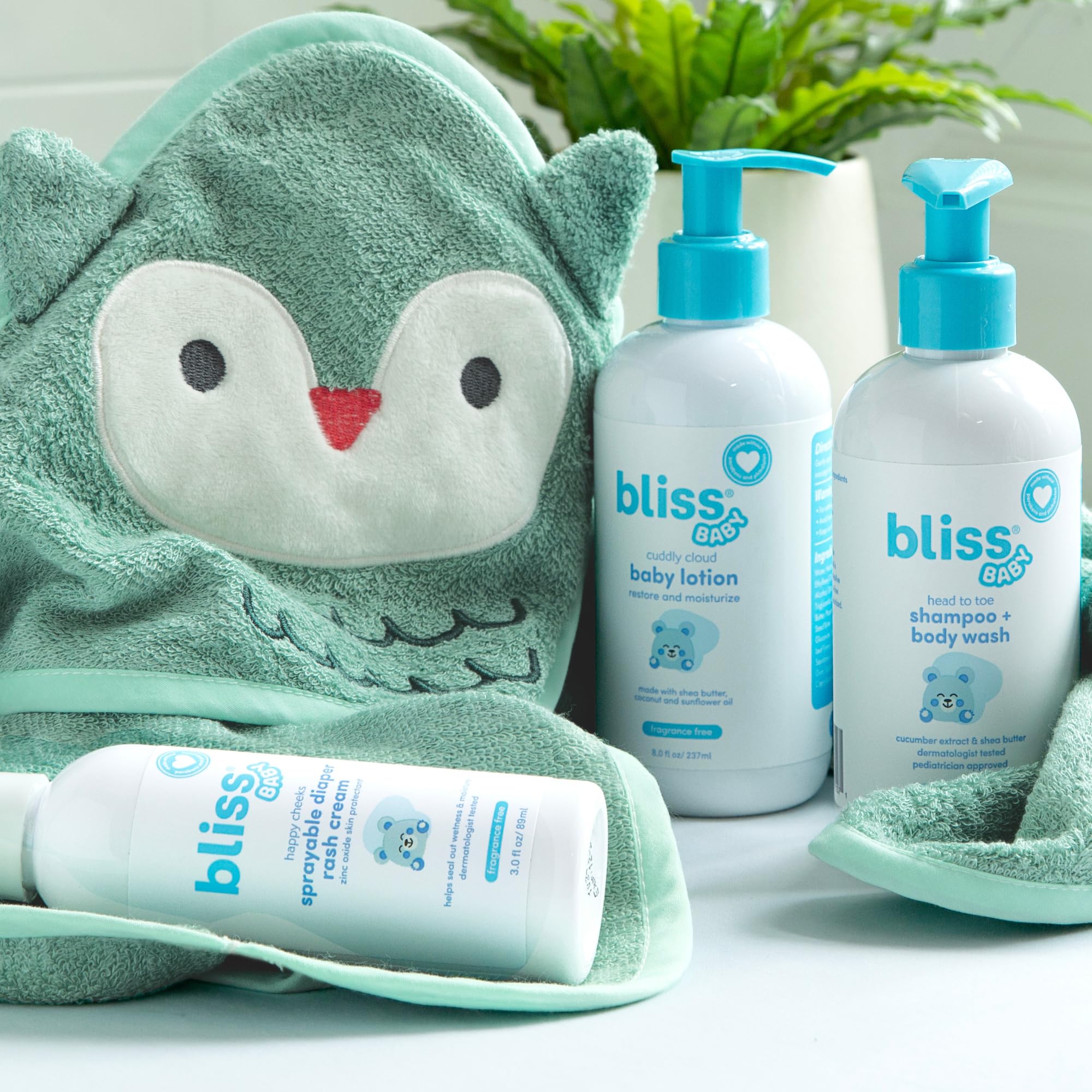 Bliss diaper rash cream spray illustrating mess-free, barrier-friendly application