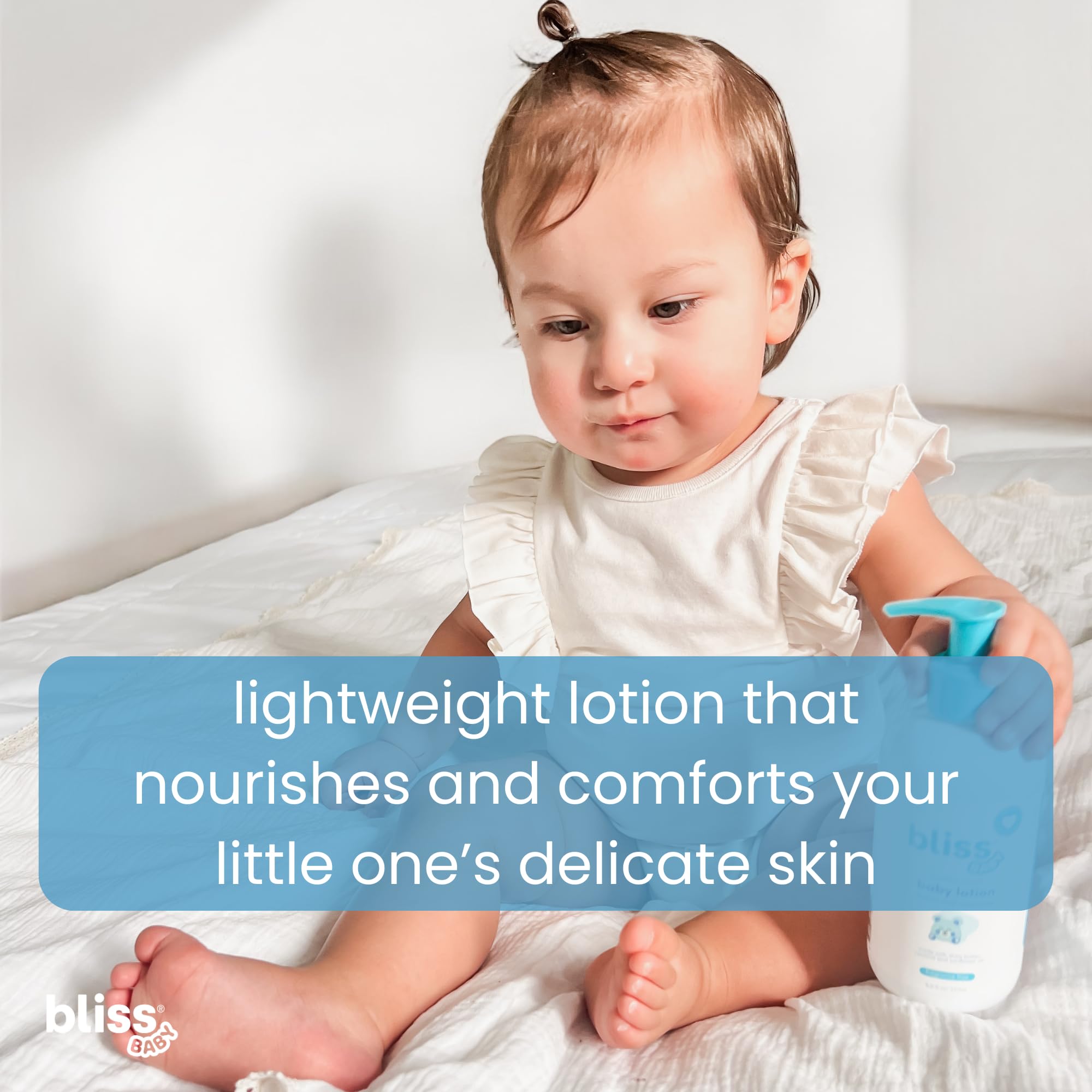 Bliss vegan cruelty-free baby care icons highlight clean ingredients