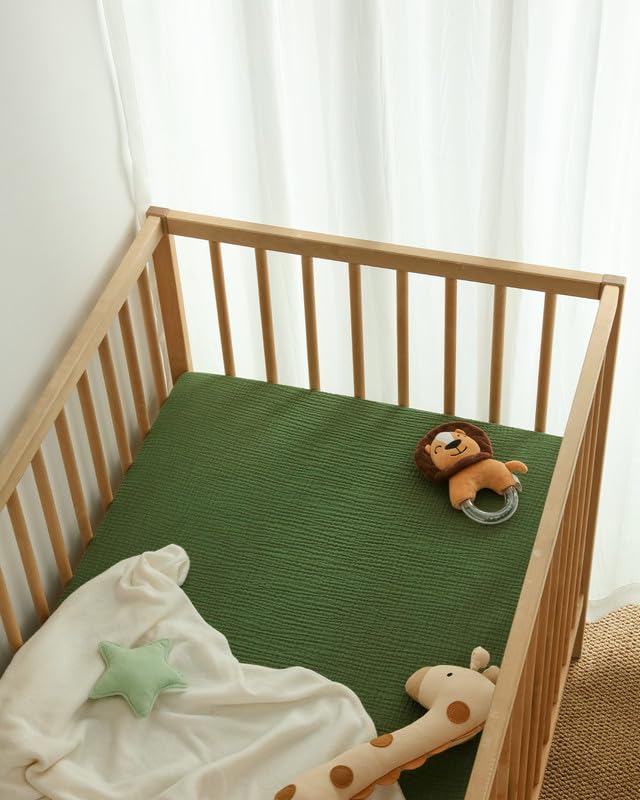 Blissful Diary 52x28 crib-fit sheet on a standard mattress
