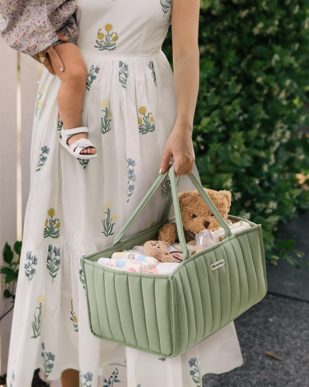 Blissful Diary diaper caddy portable and practical for nursery, car, and travel