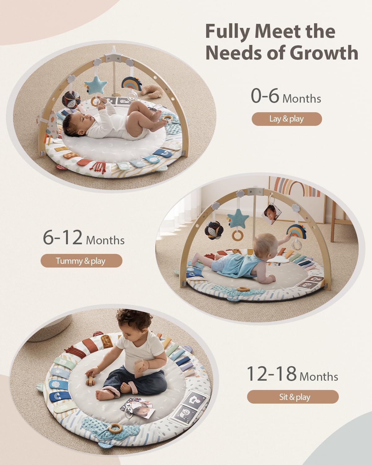 Blissful Diary rainbow rattle engages baby’s hearing and curiosity