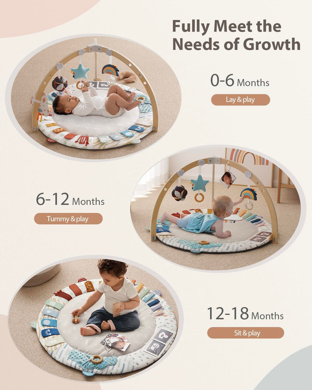 Blissful Diary rainbow rattle engages baby’s hearing and curiosity