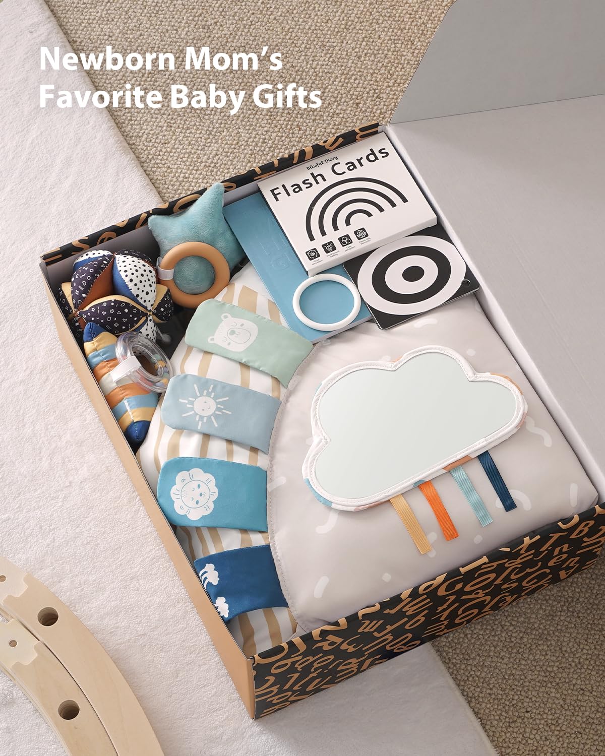 Blissful Diary soft fabric mat offers a cozy, safe surface for playtime
