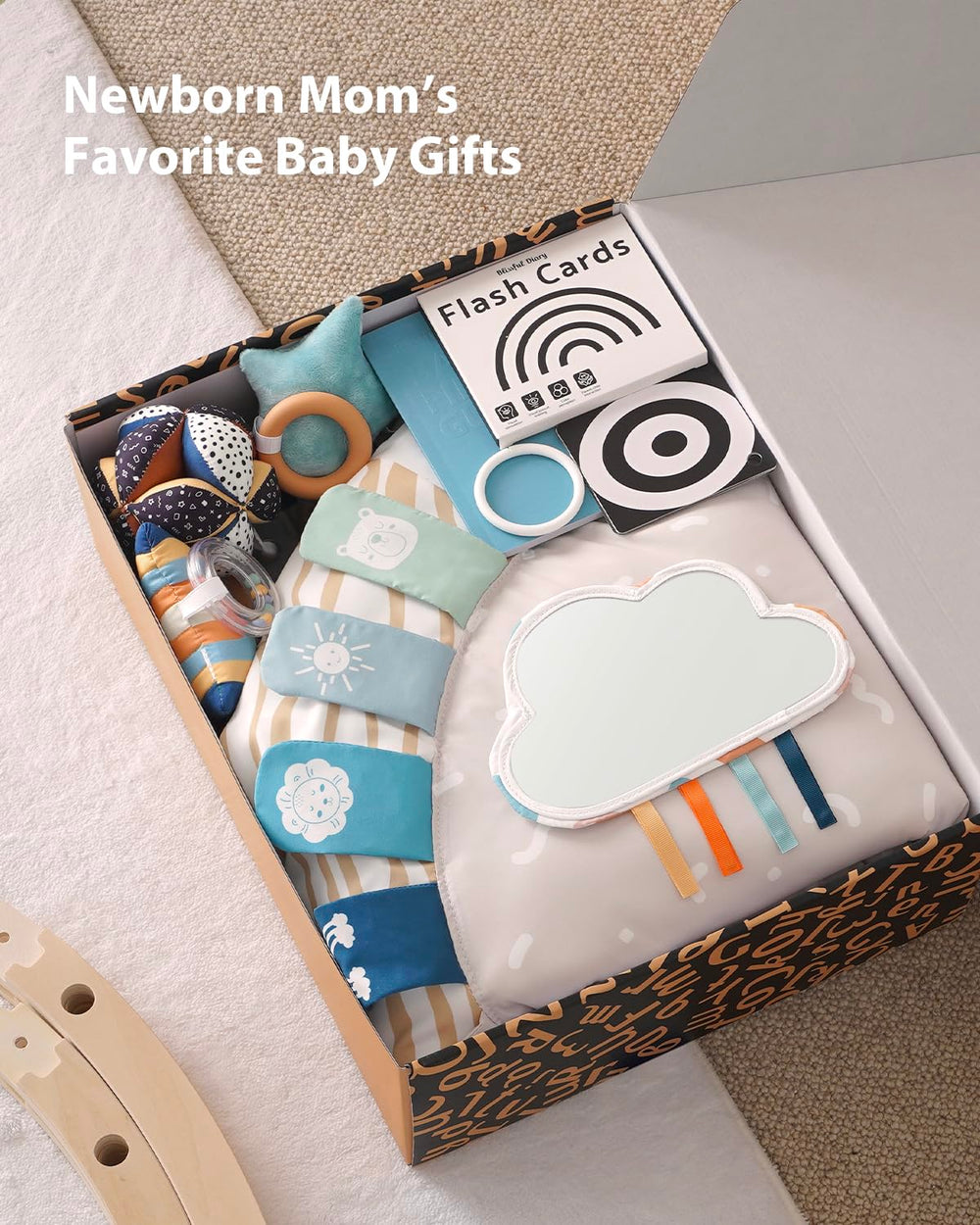 Blissful Diary soft fabric mat offers a cozy, safe surface for playtime