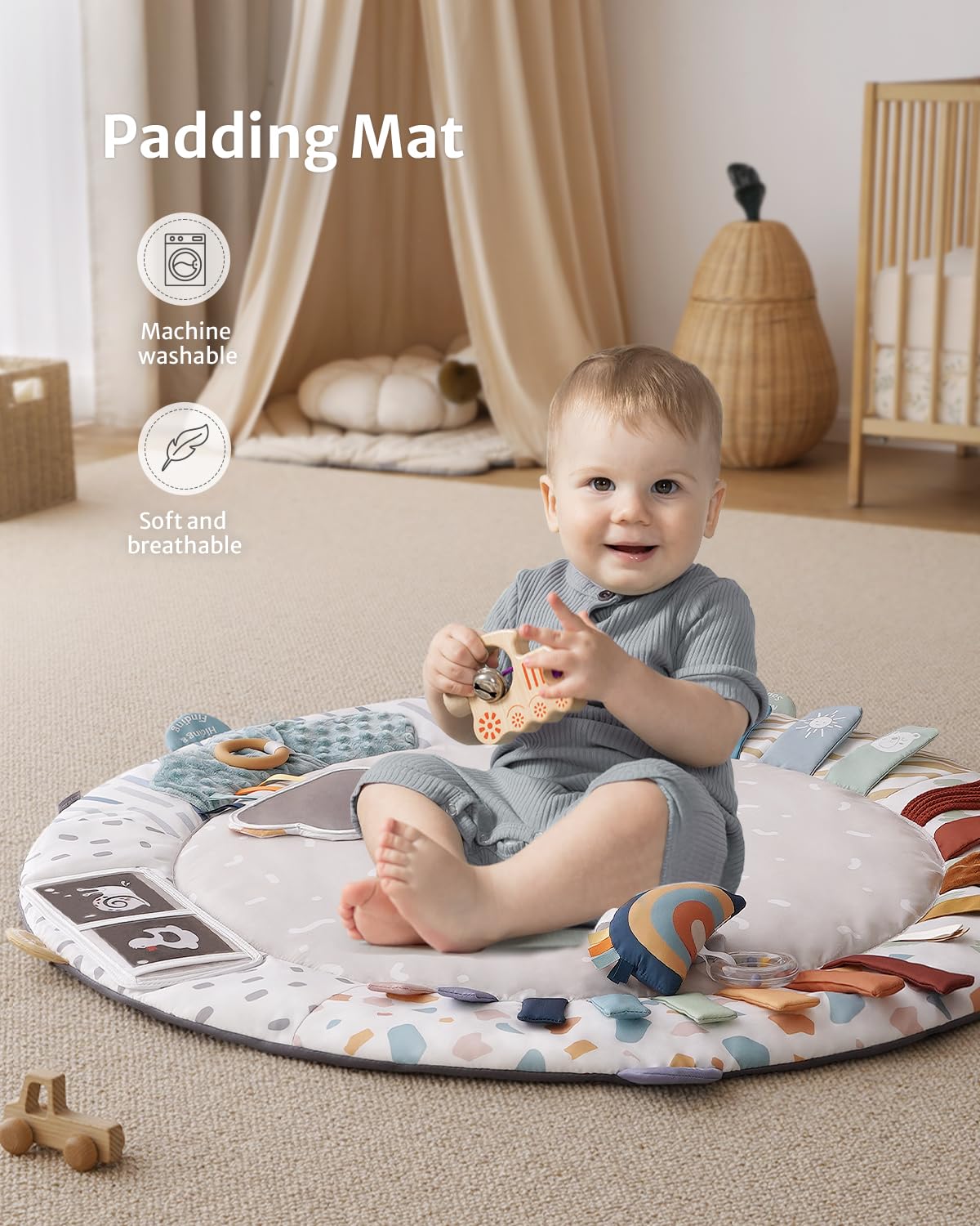 Blissful Diary star teether provides calming relief during tummy time