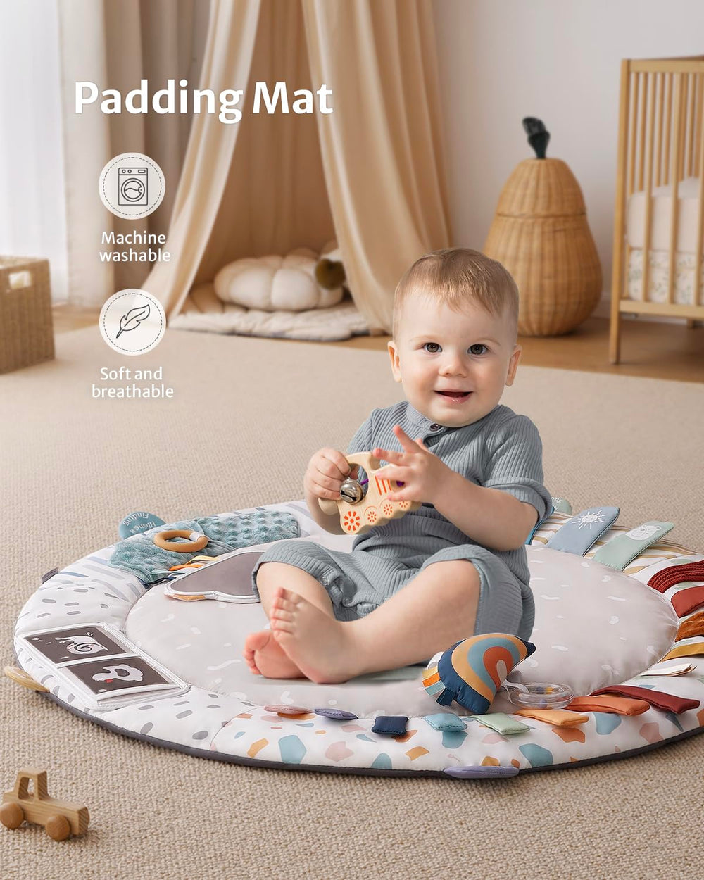 Blissful Diary star teether provides calming relief during tummy time