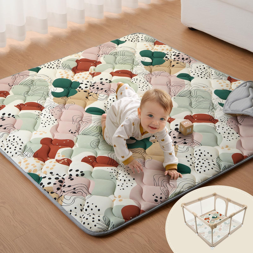 Blissful Diary baby play mat with 50x50 foam padding for cushioned playtime.