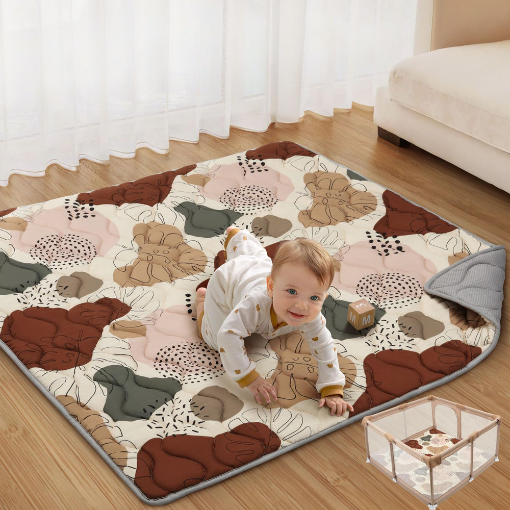 Blissful Diary baby play mat 50x50—soft, cushioned surface for safe tummy time.
