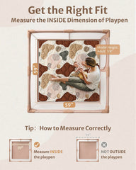 Blissful Diary 59x59 inch mat provides roomy play area for babies
