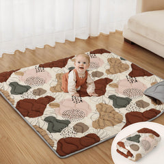 Blissful Diary baby play mat folded for easy storage and travel