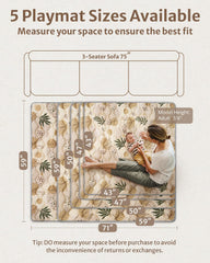 Blissful Diary 71x59 inch mat provides ample crawling space