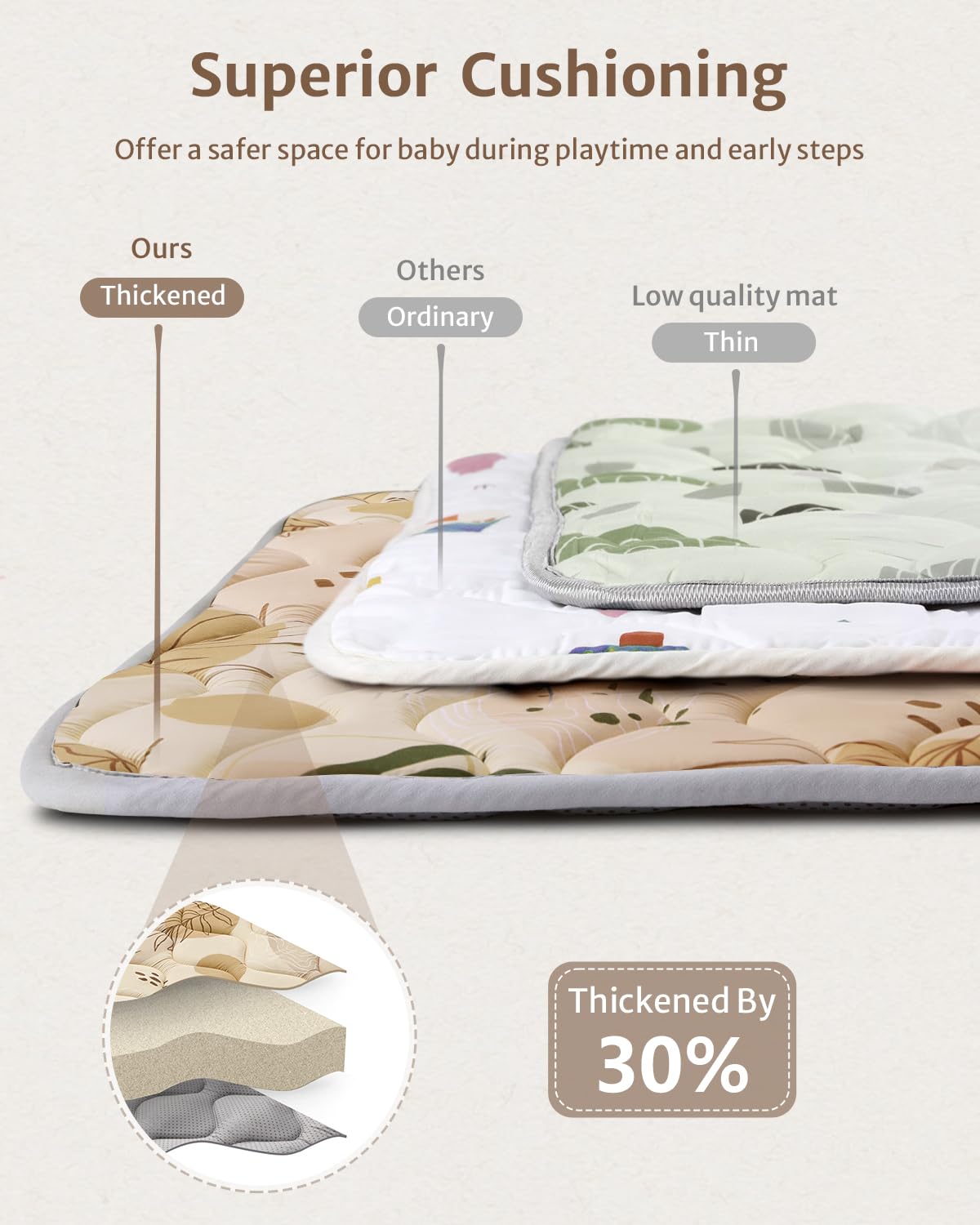 Blissful Diary tropical leaf design adds warm earth tones to living spaces.