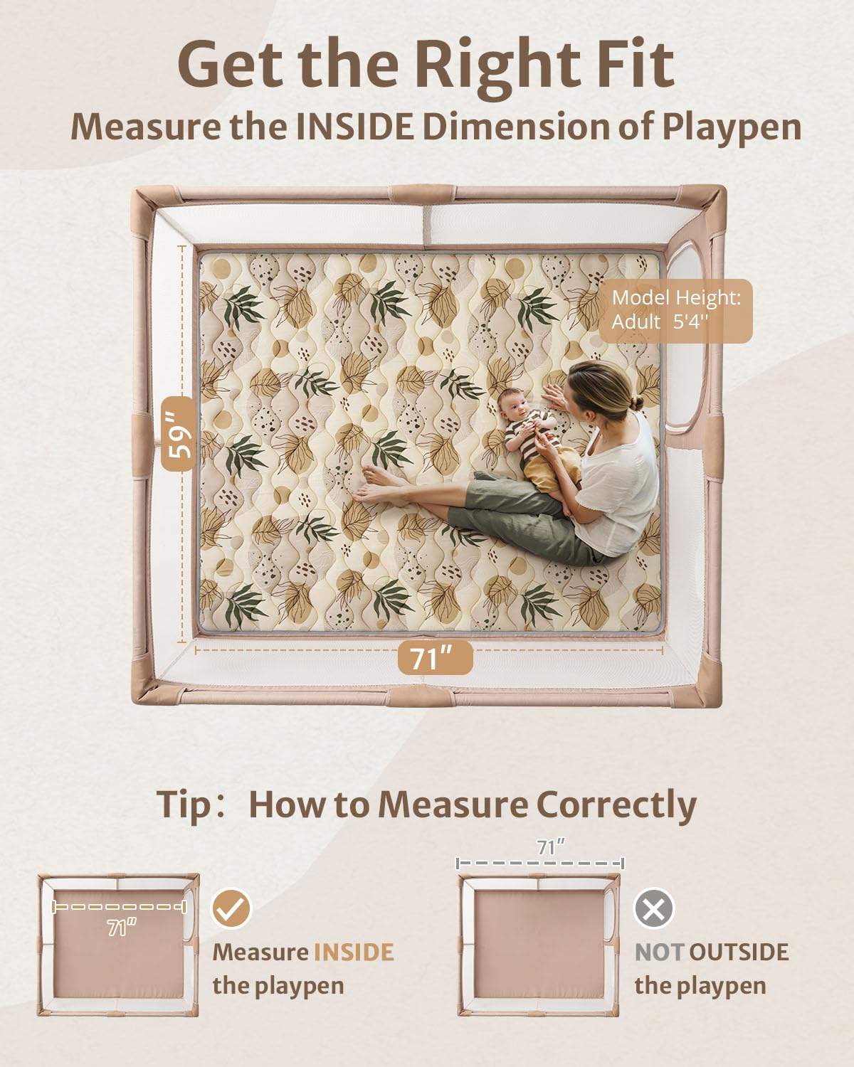 Blissful Diary tropical leaf pattern stimulates visual focus during floor time