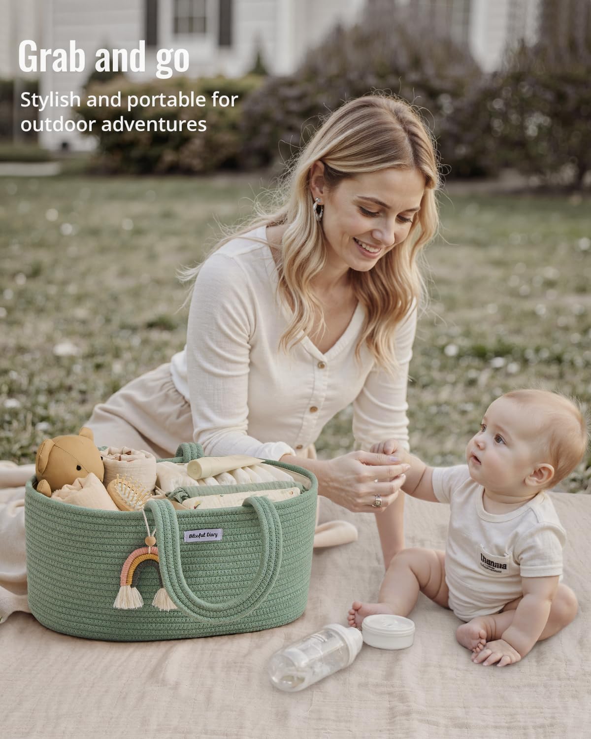 Blissful Diary baby shower gift caddy blending function and soft style