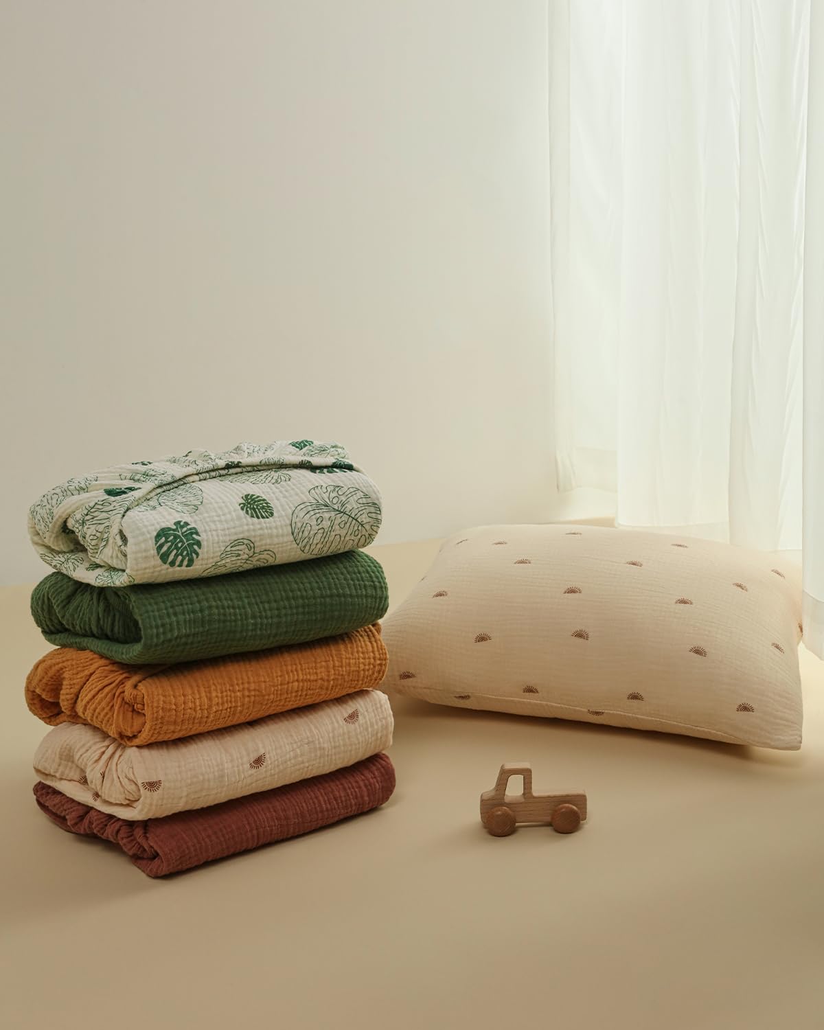 Blissful Diary boho patterns complement boy or girl nurseries beautifully.