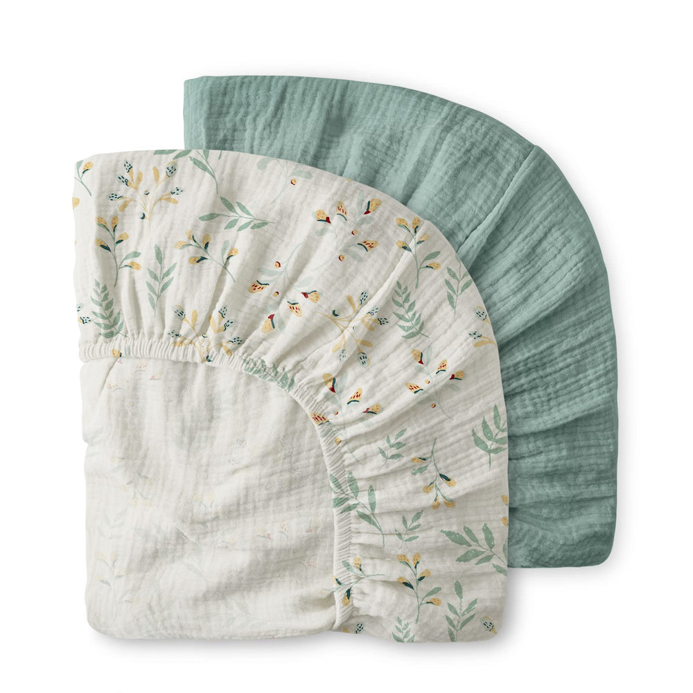 Blissful Diary sheets in Roman Green Leaf for boys and girls nursery