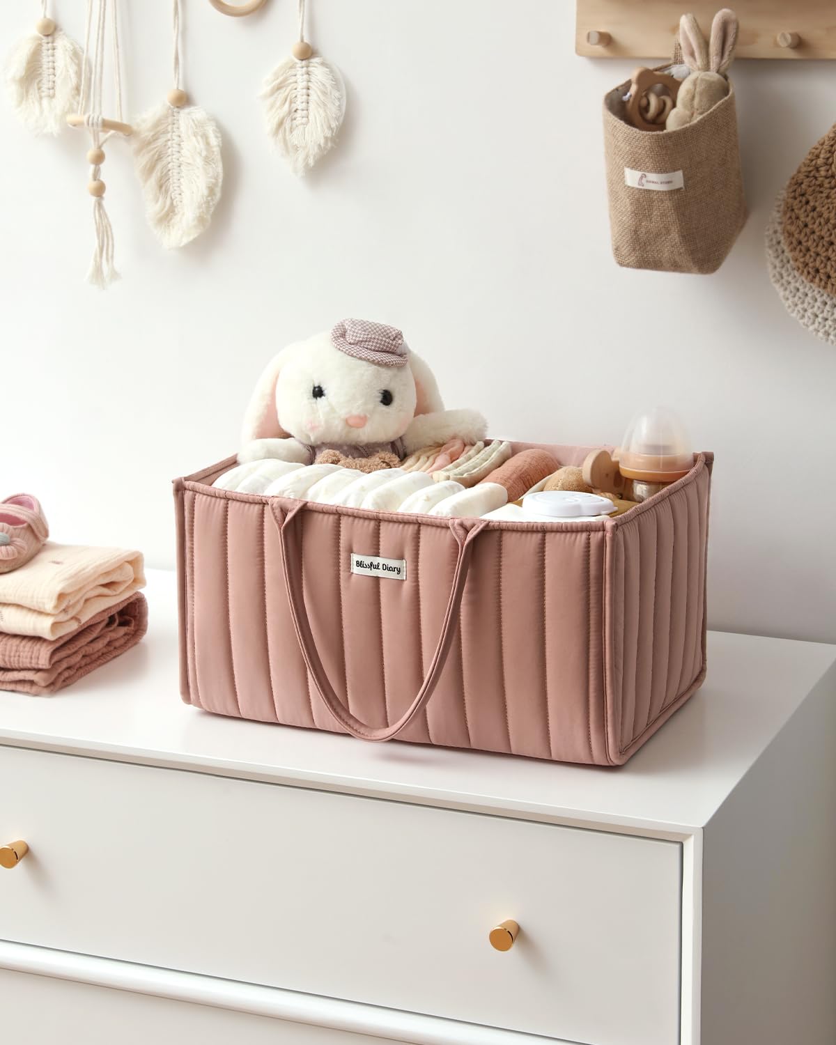 Blissful Diary car organizer helps keep diapering supplies within reach on trips.