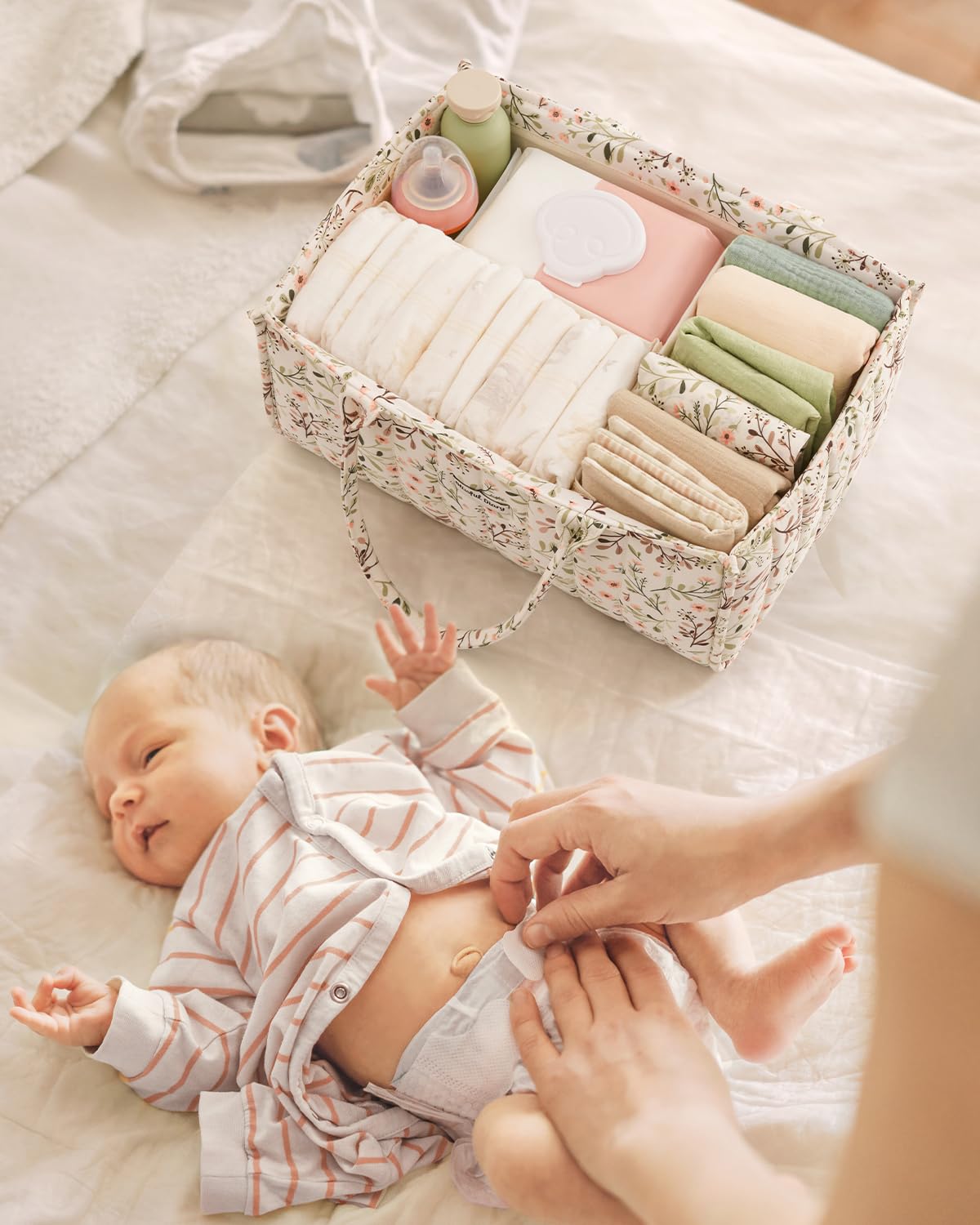 Blissful Diary car organizer fits breast pump parts and baby supplies