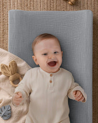 Blissful Diary anti-roll sides help keep baby secure
