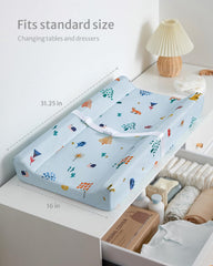 Blissful Diary foam-inside supports a gentle, cushioned diaper change.