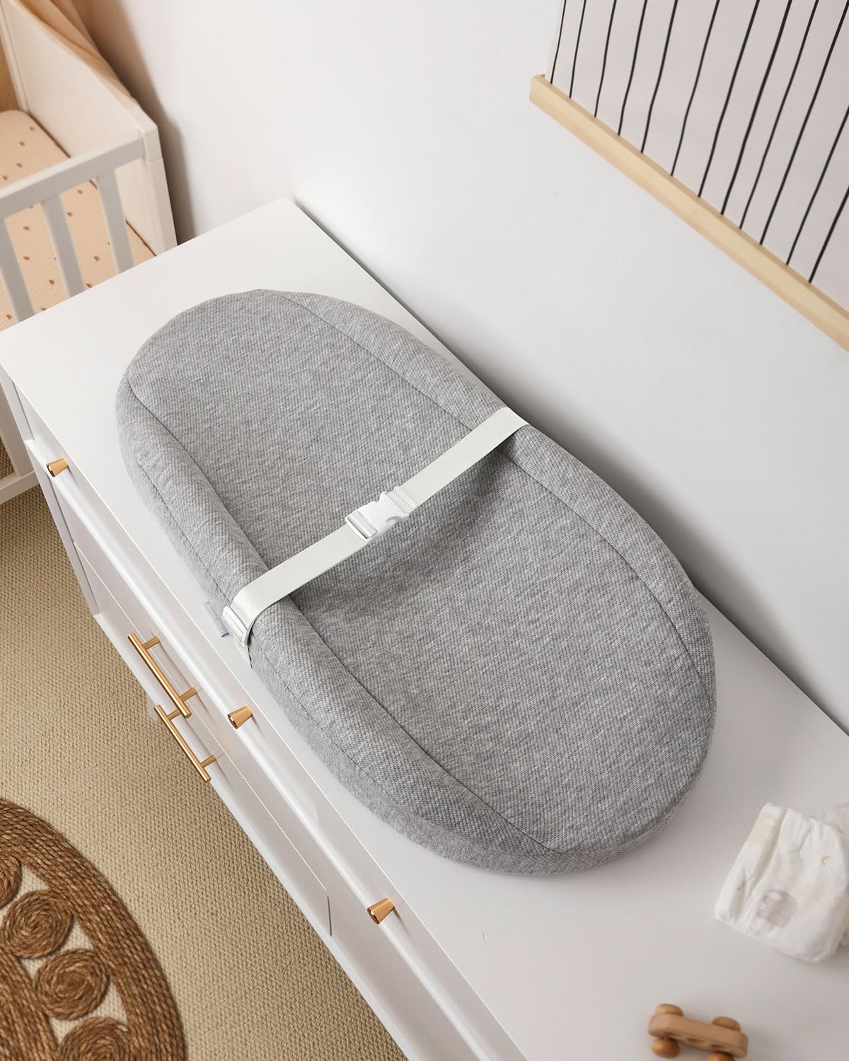 Blissful Diary soft, washable cover for quick, easy cleaning after changes.