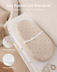Blissful Diary pad highlights waterproof lining for effortless cleanup after diaper changes.