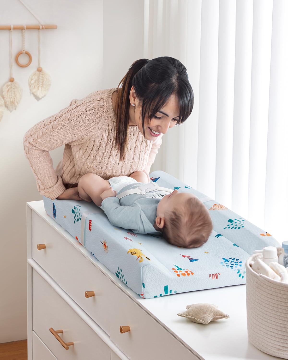 Blissful Diary woodland-print-cover adds charming nursery style.