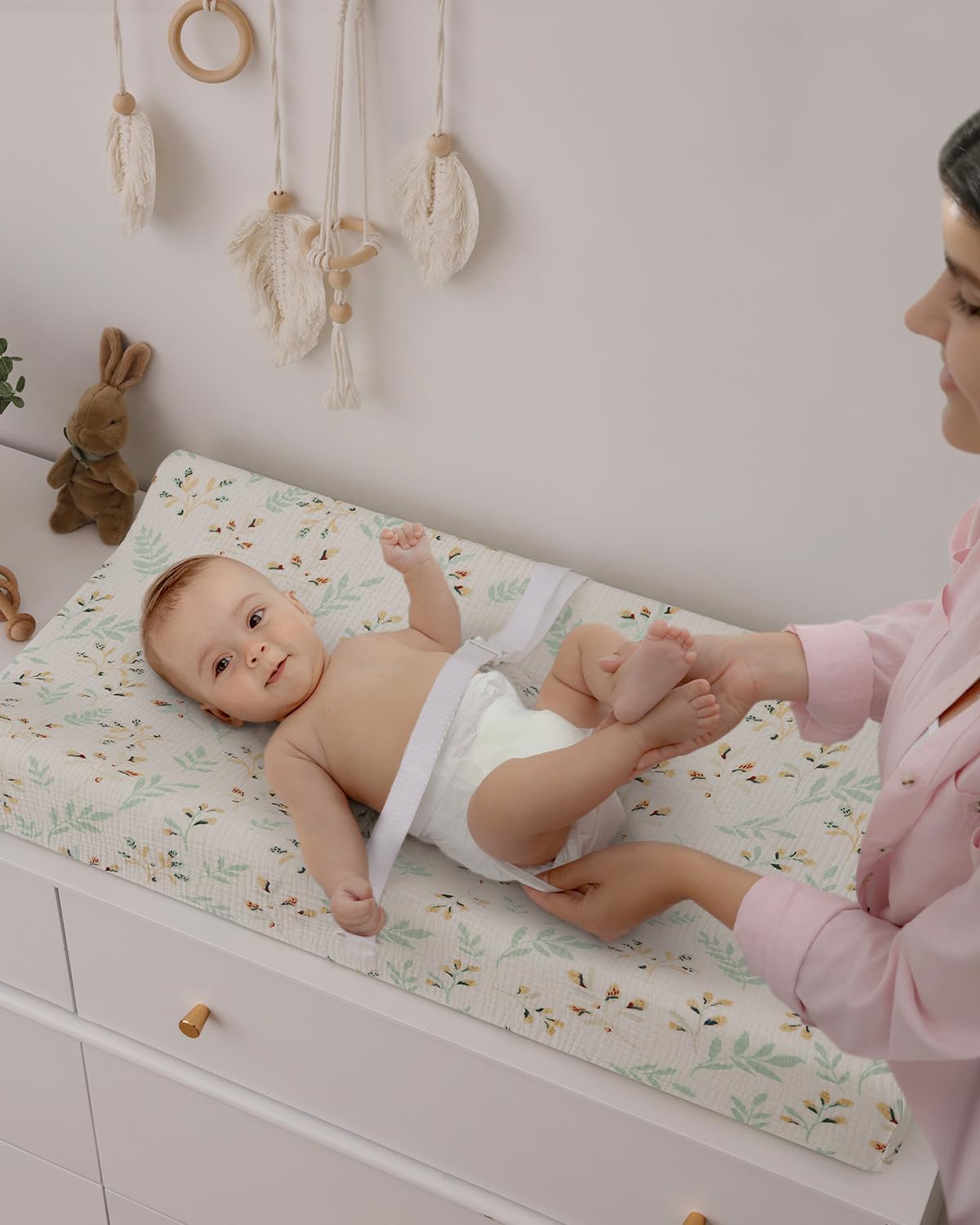 Blissful Diary close-up showing soft muslin texture for baby skin comfort.
