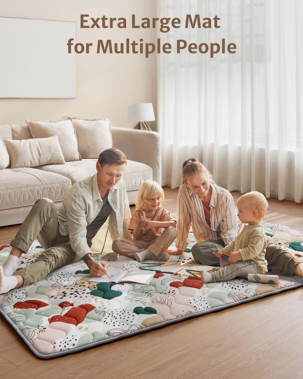 Blissful Diary crawling mat provides a safe space for movement.