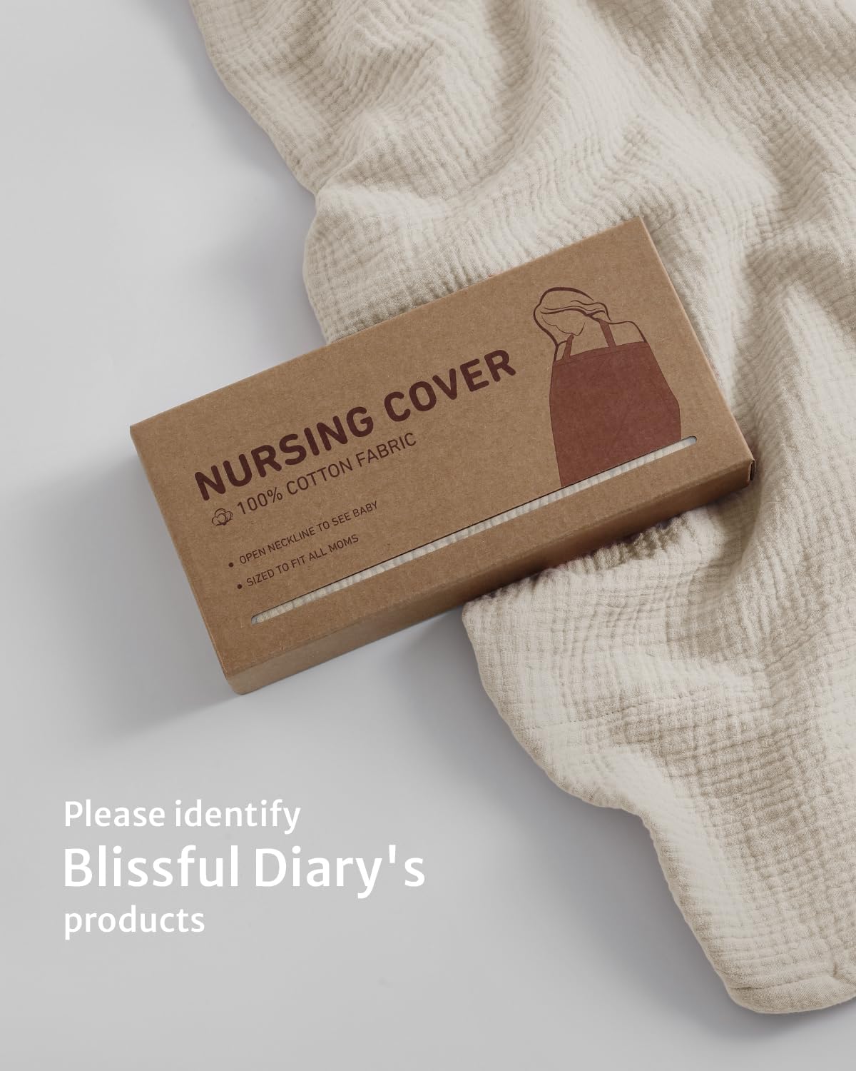 Blissful Diary light-weight nursing cover stays cool on warm days.