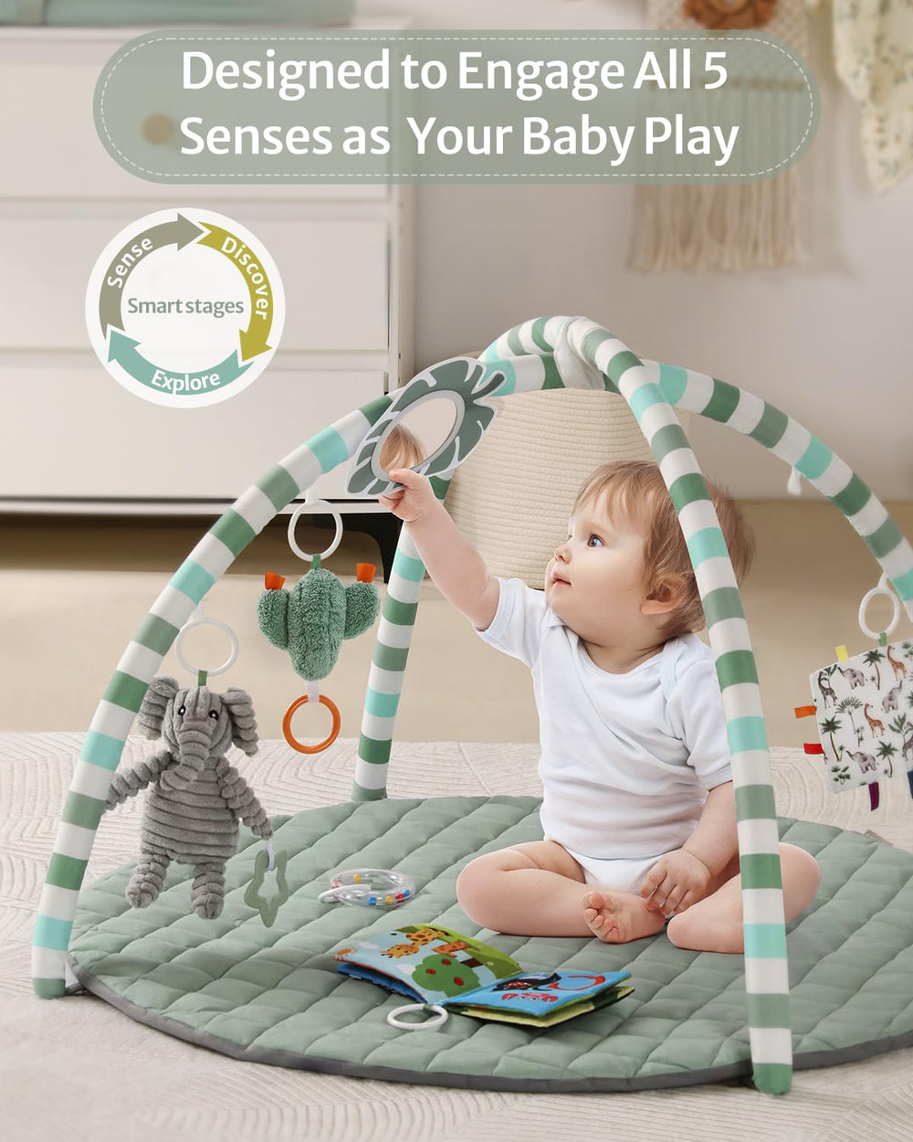 Blissful Diary self-discovery mirror toy to boost visual tracking during play.