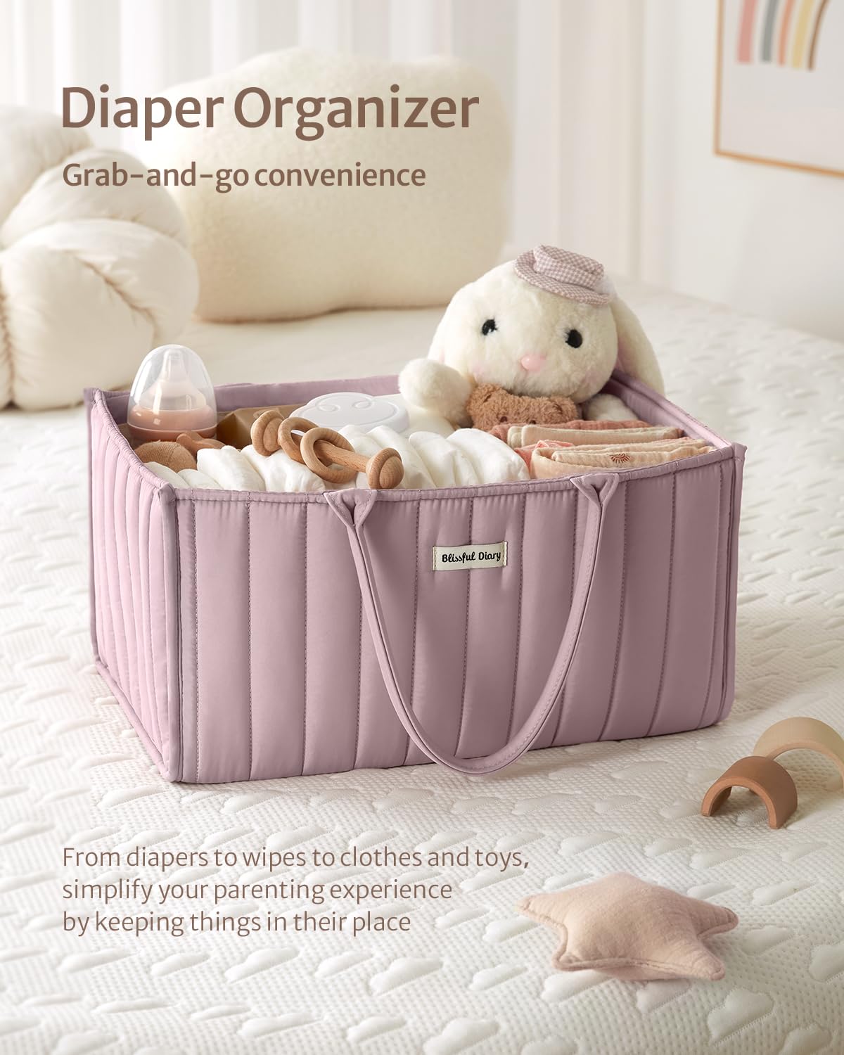 Blissful Diary portable caddy ideal for travel and car trips.