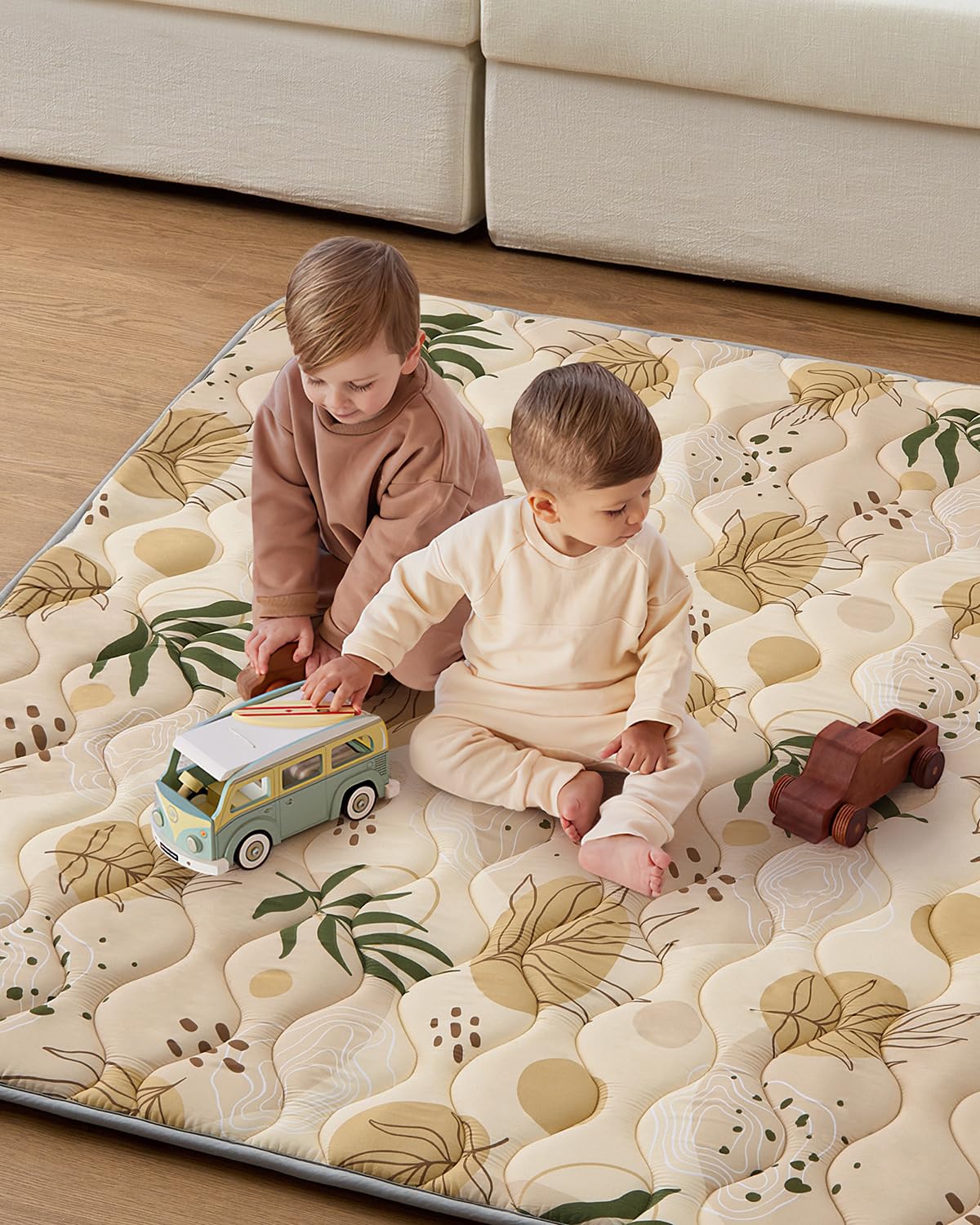 Blissful Diary earth-tones design offers calm visual stimulation