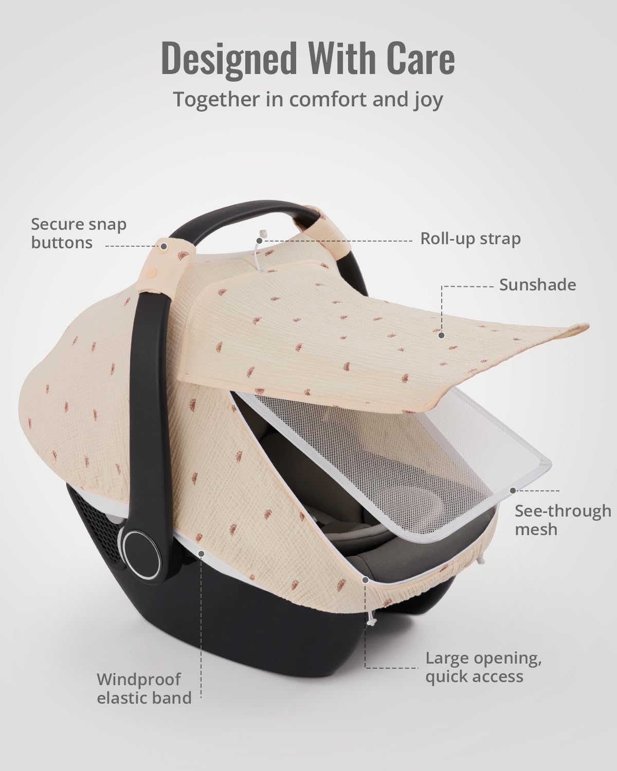 Blissful Diary two-way zipper enables easy in-and-out access.