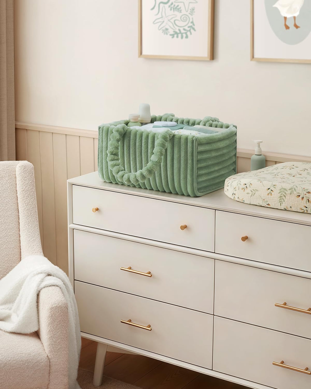 Blissful Diary soft flannel finish adds warm texture to storage.