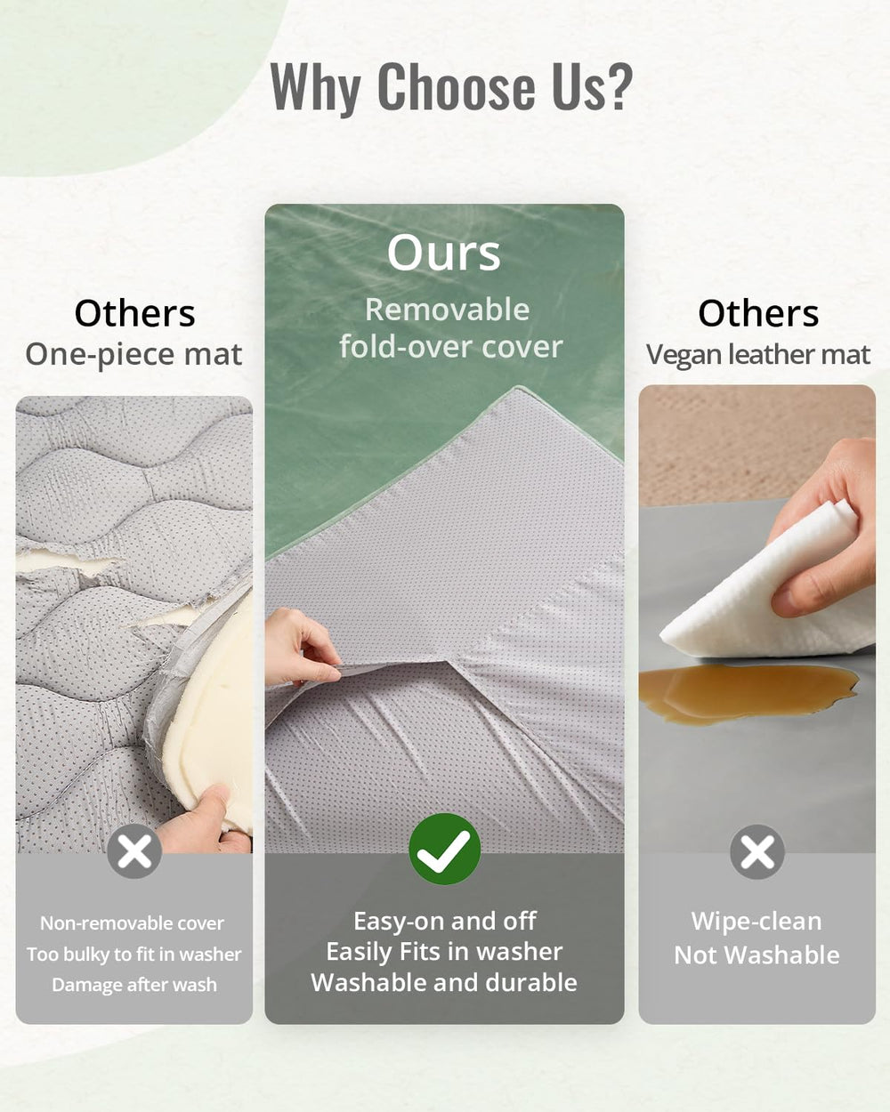 Blissful Diary 1-inch foam padding cushions crawlers on hard floors
