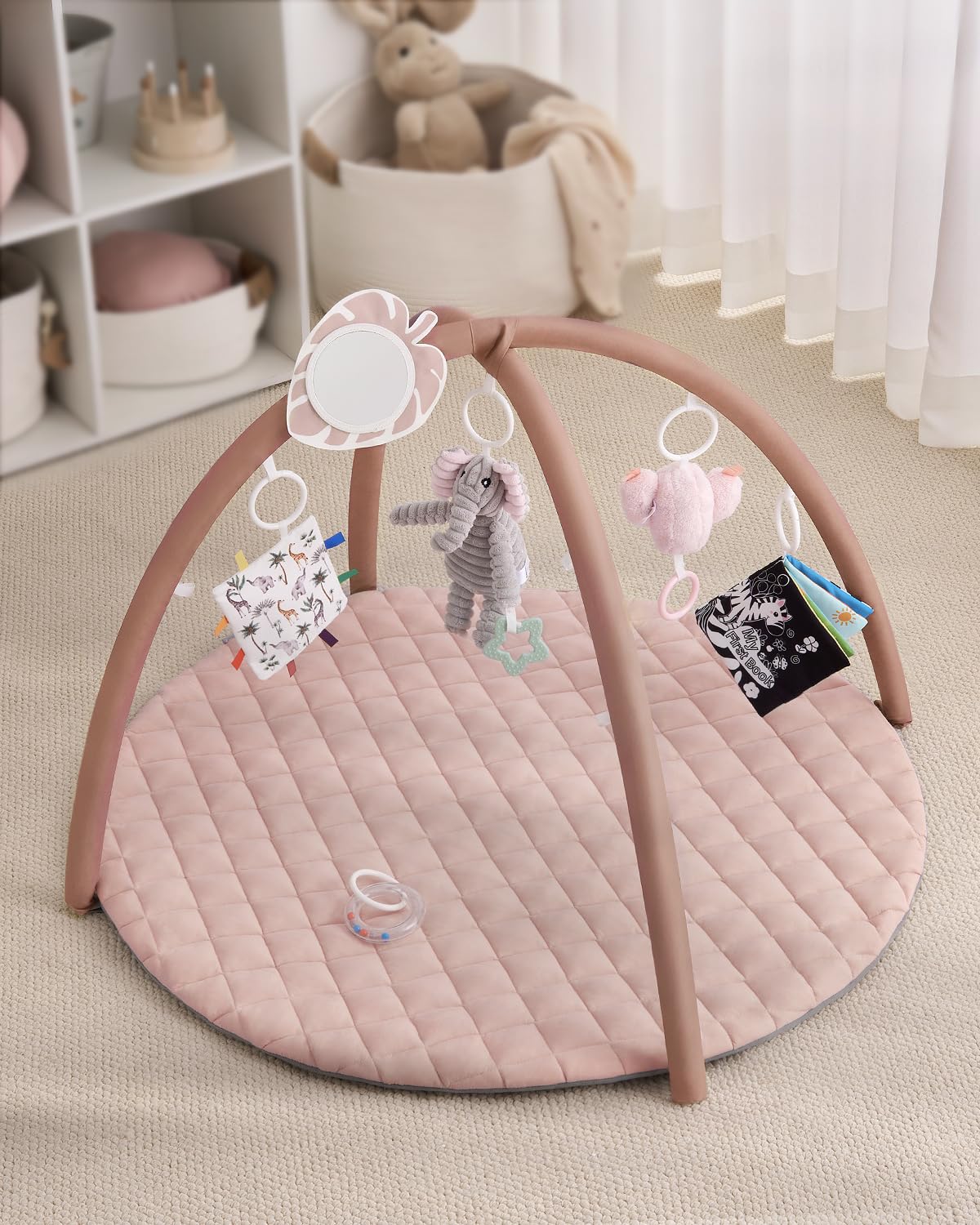 Foldable, portable Blissful Diary gym mat for indoor and outdoor use.
