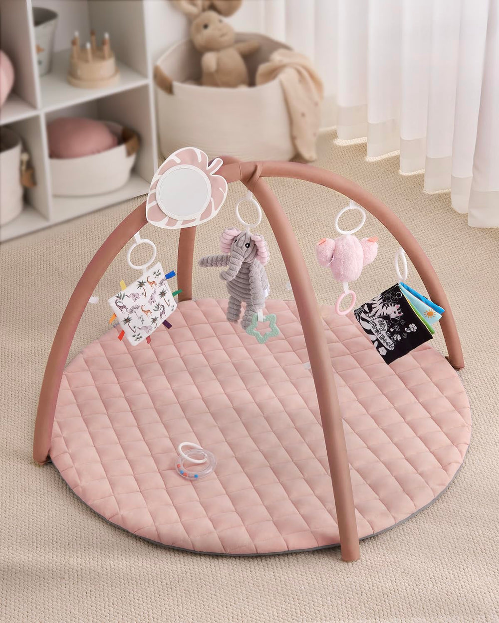 Foldable, portable Blissful Diary gym mat for indoor and outdoor use.