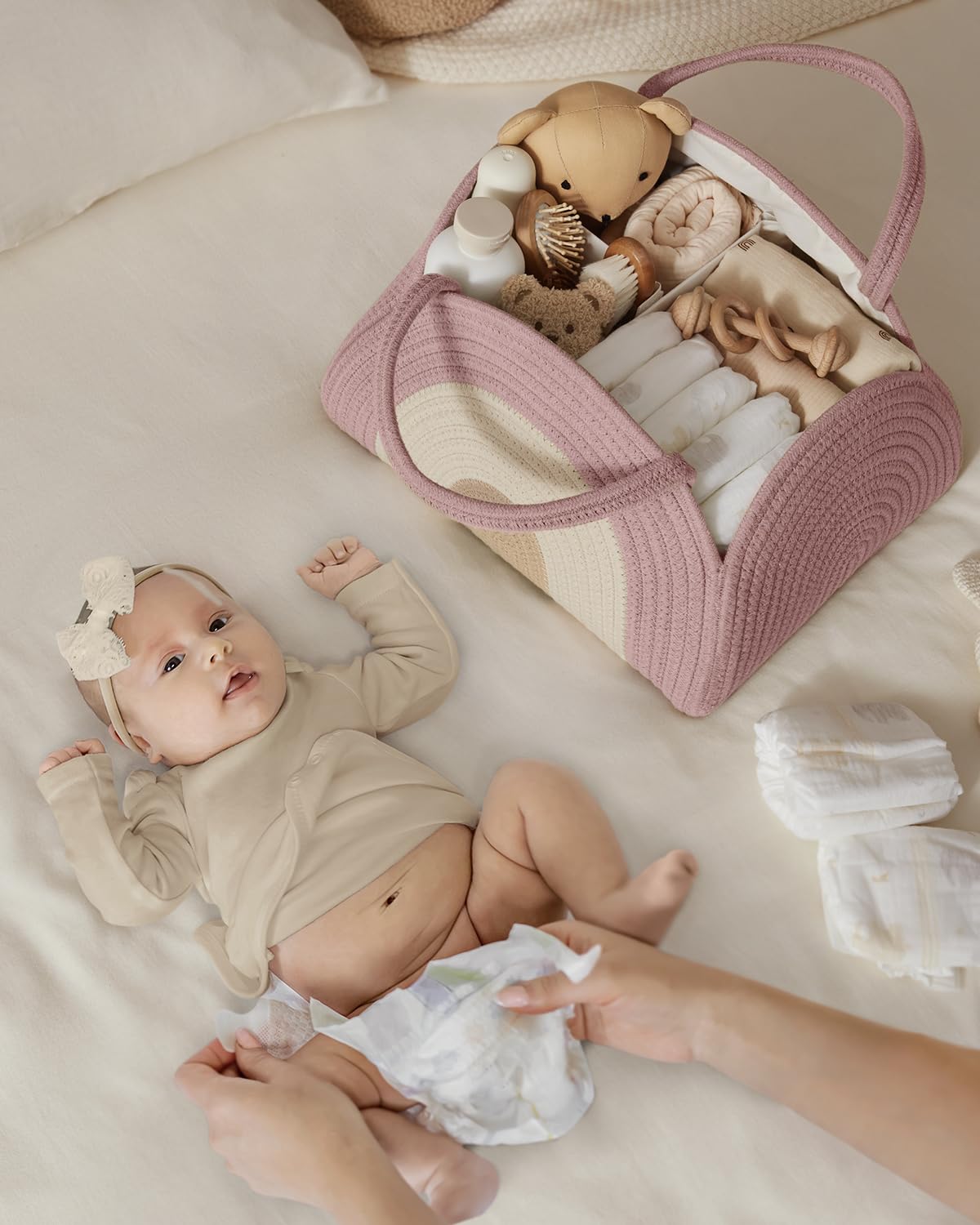 Blissful Diary large storage basket with ample space for newborn essentials