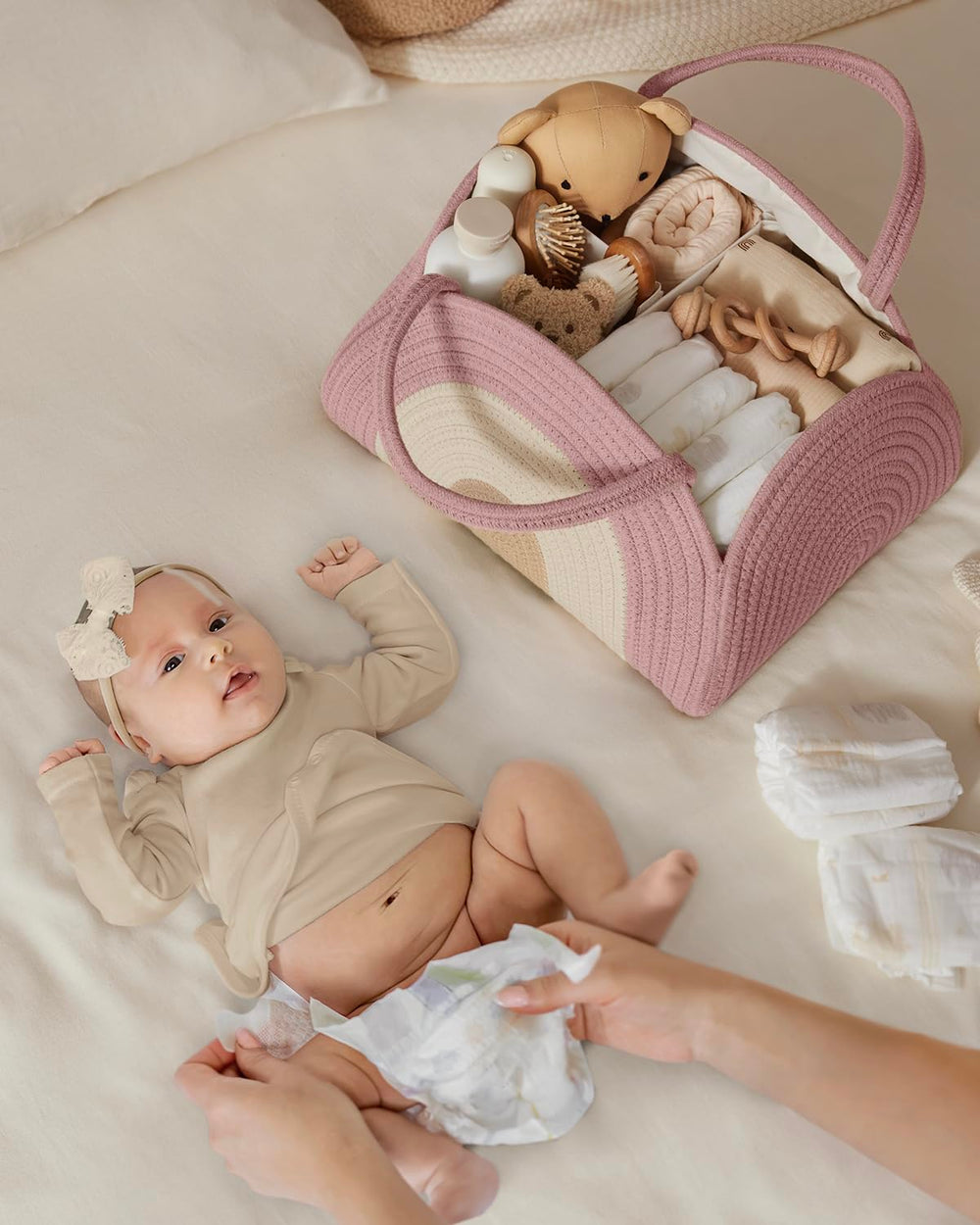 Blissful Diary large storage basket with ample space for newborn essentials