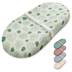 Blissful Diary Monstera changing pad – secure, gentle surface for diaper changes on dressers.