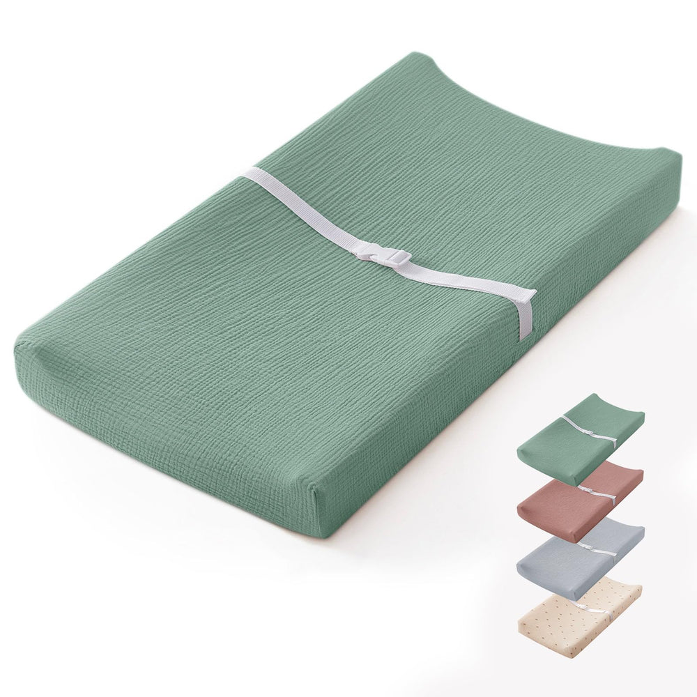 Blissful Diary muslin baby changing pad with waterproof lining for easy wipe-clean use