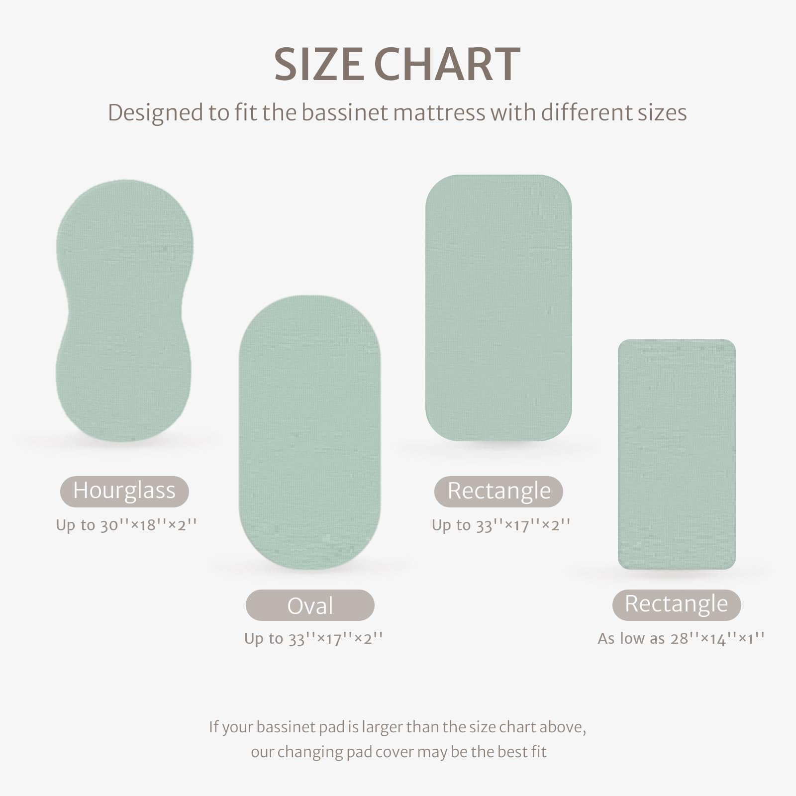 Blissful Diary muslin bassinet sheet 2-pack display, convenient nursery replacement.