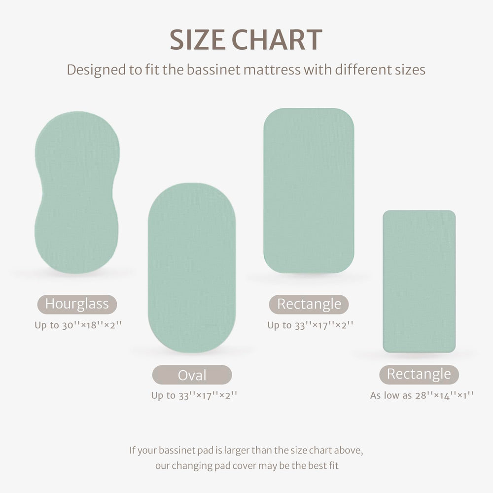 Blissful Diary muslin bassinet sheet 2-pack display, convenient nursery replacement.