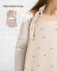 Blissful Diary muslin fabric close-up shows soft, breathable texture for mom and baby.