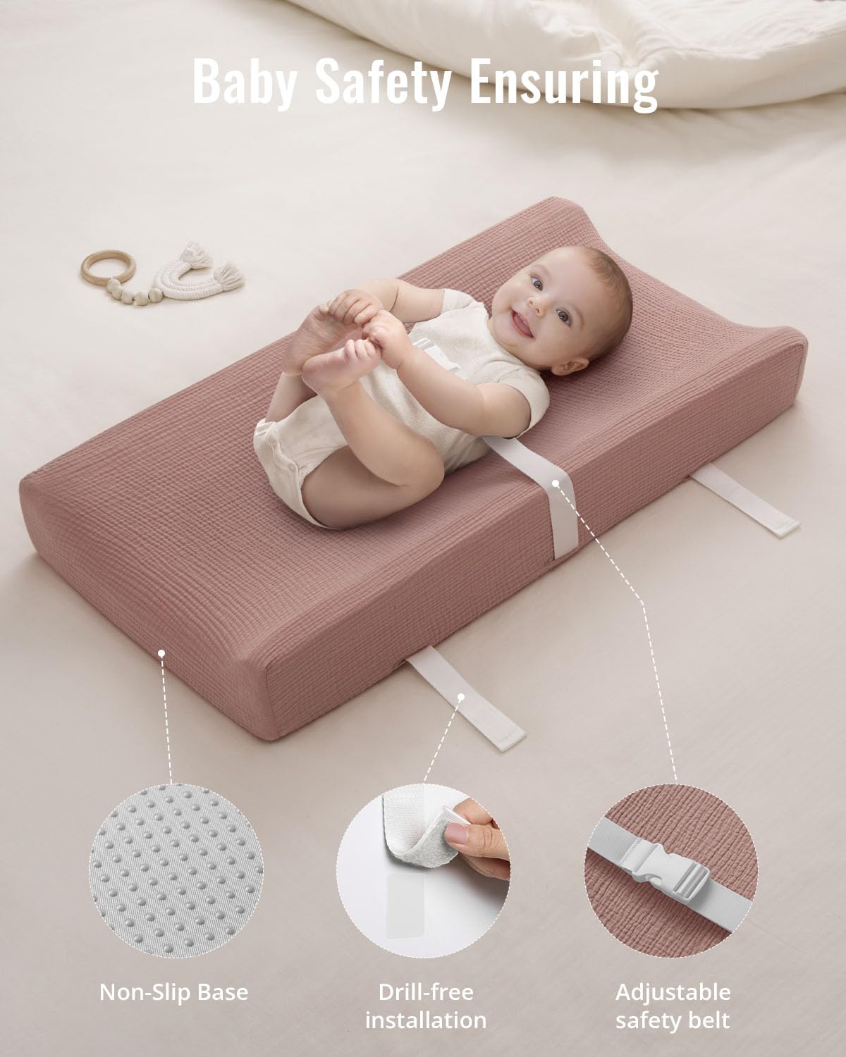 Blissful Diary changing pad dimensions 31-25 by 16 by 4-25 inches on dressers