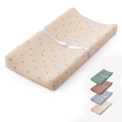 Blissful Diary changing pad sunshine pattern close-up with soft muslin cover for baby comfort